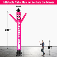 6 10 15 20FT Tall Beauty Salon Waving Inflatable Tube Man(Blower Not Included)