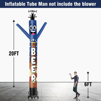 6 10 15 20FT Tall Beer Waving Inflatable Tube Man(Blower Not Included)