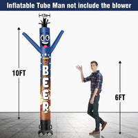6 10 15 20FT Tall Beer Waving Inflatable Tube Man(Blower Not Included)