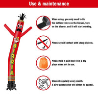 6 10 15 20FT Tall Birria Waving Inflatable Tube Man(Blower Not Included)