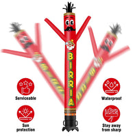 6 10 15 20FT Tall Birria Waving Inflatable Tube Man(Blower Not Included)