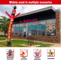 6 10 15 20FT Tall Birria Waving Inflatable Tube Man(Blower Not Included)