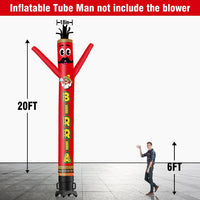 6 10 15 20FT Tall Birria Waving Inflatable Tube Man(Blower Not Included)