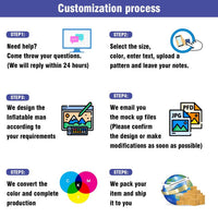 6 10 15 20FT Tall Birthday Waving Inflatable Tube Man(Blower Not Included)