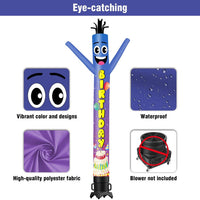 6 10 15 20FT Tall Birthday Waving Inflatable Tube Man(Blower Not Included)