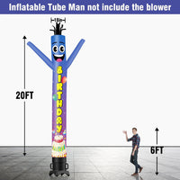 6 10 15 20FT Tall Birthday Waving Inflatable Tube Man(Blower Not Included)