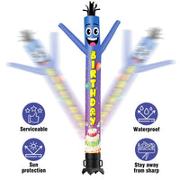6 10 15 20FT Tall Birthday Waving Inflatable Tube Man(Blower Not Included)