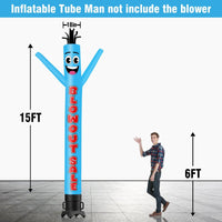 6 10 15 20FT Tall Blowout Sale Waving Inflatable Tube Man(Blower Not Included)