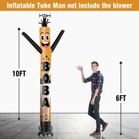 6 10 15 20FT Tall Boba Waving Inflatable Tube Man(Blower Not Included)