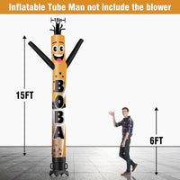 6 10 15 20FT Tall Boba Waving Inflatable Tube Man(Blower Not Included)