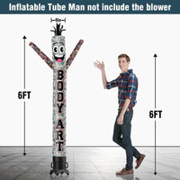 6 10 15 20FT Tall Body Art Waving Inflatable Tube Man(Blower Not Included)