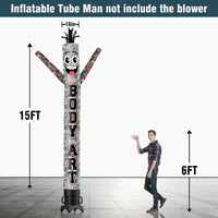 6 10 15 20FT Tall Body Art Waving Inflatable Tube Man(Blower Not Included)