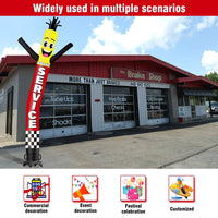 6 10 15 20FT Tall Brake Service Waving Inflatable Tube Man(Blower Not Included)