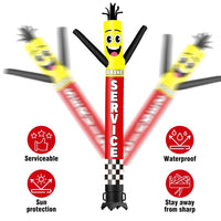 6 10 15 20FT Tall Brake Service Waving Inflatable Tube Man(Blower Not Included)