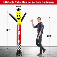 6 10 15 20FT Tall Brake Service Waving Inflatable Tube Man(Blower Not Included)