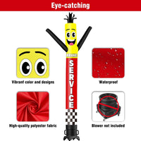 6 10 15 20FT Tall Brake Service Waving Inflatable Tube Man(Blower Not Included)