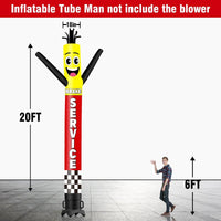 6 10 15 20FT Tall Brake Service Waving Inflatable Tube Man(Blower Not Included)