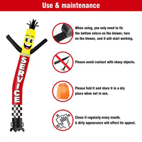 6 10 15 20FT Tall Brake Service Waving Inflatable Tube Man(Blower Not Included)