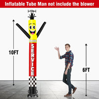 6 10 15 20FT Tall Brake Service Waving Inflatable Tube Man(Blower Not Included)