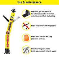6 10 15 20FT Tall Brake Service Waving Inflatable Tube Man(Blower Not Included)