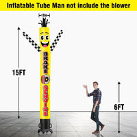 6 10 15 20FT Tall Brake Service Waving Inflatable Tube Man(Blower Not Included)