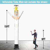 6 10 15 20FT Tall Bride Waving Inflatable Tube Man(Blower Not Included)