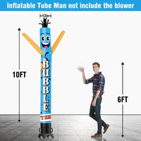 6 10 15 20FT Tall Bubble Tea Waving Inflatable Tube Man(Blower Not Included)