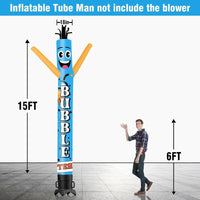 6 10 15 20FT Tall Bubble Tea Waving Inflatable Tube Man(Blower Not Included)