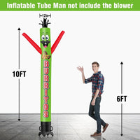 6 10 15 20FT Tall Burritos Waving Inflatable Tube Man(Blower Not Included)