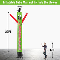 6 10 15 20FT Tall Burritos Waving Inflatable Tube Man(Blower Not Included)