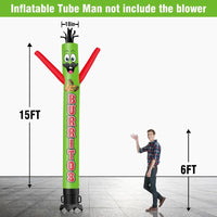 6 10 15 20FT Tall Burritos Waving Inflatable Tube Man(Blower Not Included)
