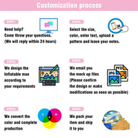 6 10 15 20FT Tall Candy Shop Waving Inflatable Tube Man(Blower Not Included)