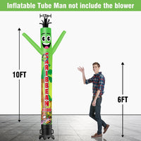 6 10 15 20FT Tall Caribbean Food Waving Inflatable Tube Man(Blower Not Included)