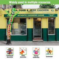 6 10 15 20FT Tall Caribbean Food Waving Inflatable Tube Man(Blower Not Included)