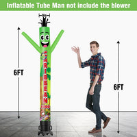 6 10 15 20FT Tall Caribbean Food Waving Inflatable Tube Man(Blower Not Included)