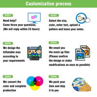 6 10 15 20FT Tall Caribbean Food Waving Inflatable Tube Man(Blower Not Included)