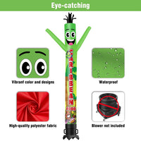 6 10 15 20FT Tall Caribbean Food Waving Inflatable Tube Man(Blower Not Included)