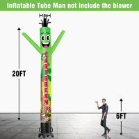 6 10 15 20FT Tall Caribbean Food Waving Inflatable Tube Man(Blower Not Included)