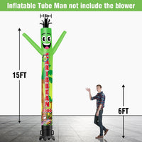 6 10 15 20FT Tall Caribbean Food Waving Inflatable Tube Man(Blower Not Included)