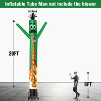 6 10 15 20FT Tall Carnitas Waving Inflatable Tube Man(Blower Not Included)