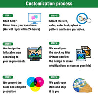 6 10 15 20FT Tall Carnitas Waving Inflatable Tube Man(Blower Not Included)