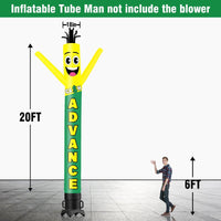 6 10 15 20FT Tall Cash Waving Inflatable Tube Man(Blower Not Included)