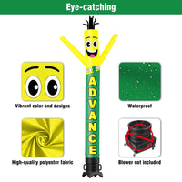 6 10 15 20FT Tall Cash Waving Inflatable Tube Man(Blower Not Included)