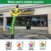 6 10 15 20FT Tall Cash Waving Inflatable Tube Man(Blower Not Included)