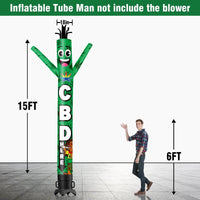 6 10 15 20FT Tall CBD Here Waving Inflatable Tube Man(Blower Not Included)