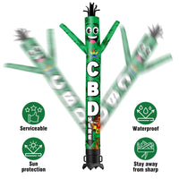 6 10 15 20FT Tall CBD Here Waving Inflatable Tube Man(Blower Not Included)