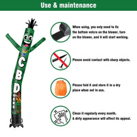 6 10 15 20FT Tall CBD Here Waving Inflatable Tube Man(Blower Not Included)