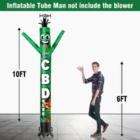6 10 15 20FT Tall CBD Here Waving Inflatable Tube Man(Blower Not Included)