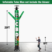 6 10 15 20FT Tall CBD Here Waving Inflatable Tube Man(Blower Not Included)