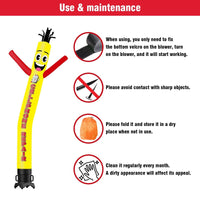 6 10 15 20FT Tall Cellphone Repair Waving Inflatable Tube Man(Blower Not Included)